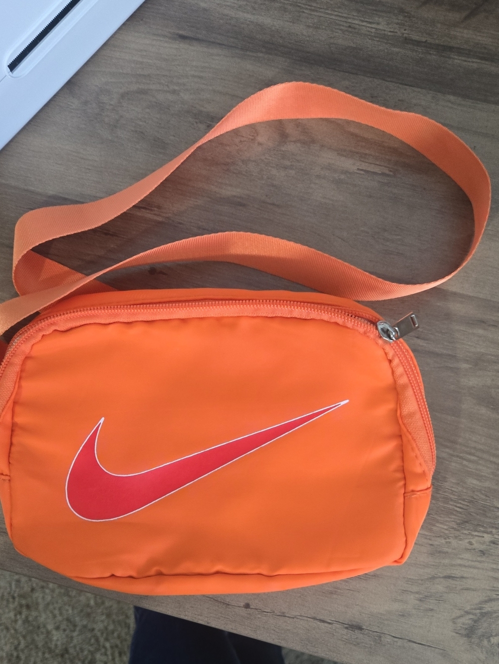 Nike Orange Belt Bag with Red Swoosh
